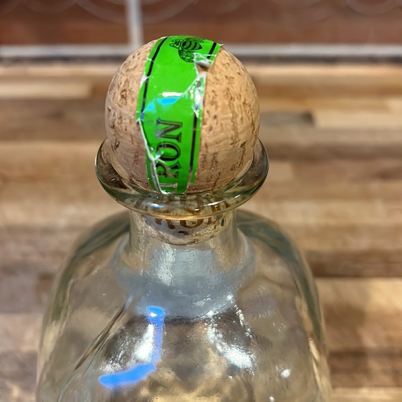 PATRON SILVER TEQUILA BOTTLE 375 ML GLASS BOTTLE WITH CORK EMPTY - Picture 3 of 9